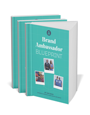 Book titled 'Brand Ambassador Blueprint' on a white background